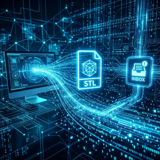 Digital STL file delivery concept