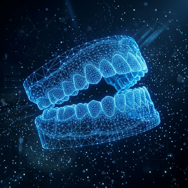 Dental splint 3D CAD wireframe model